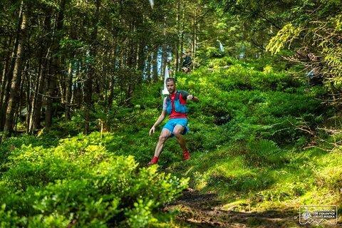 Michał während Supermaraton Gór Stołowych 2020