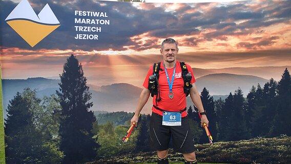 Tomasz während Festiwal Górski Maraton Trzech Jezior 2021