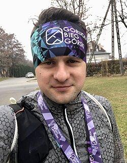 Paweł während Gorlicki Bieg Górski 2021