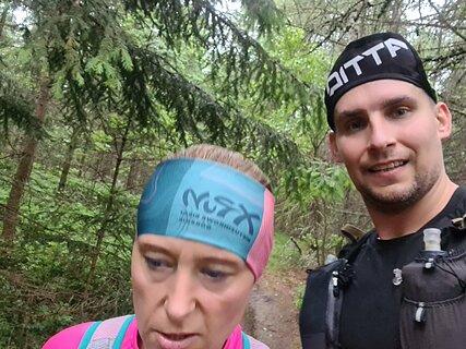 Eryk während Supermaraton Gór Stołowych 2023