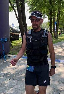 Łukasz während XRun - Wyspowy Trail 2023