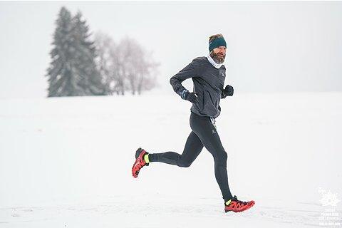 Michał während Zimowy Półmaraton Gór Stołowych 2024