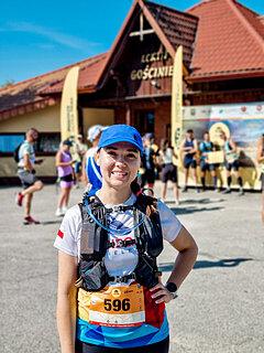 Katarzyna während Pogórze Ultra Trail 2024