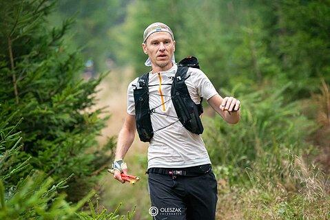 Michał während Bieg Jaskiniowego Niedźwiedzia 2024