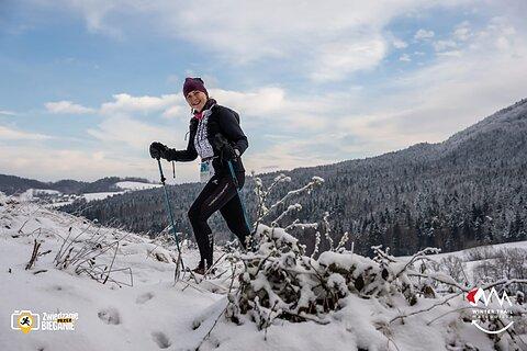 Katarzyna während Winter Trail Małopolska 2024