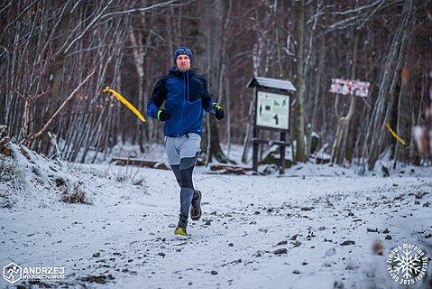 Michał während Górski Zimowy Maraton Ślężański 2025