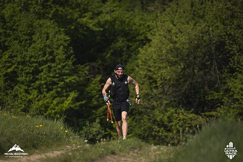 Michał während Garmin Ultra Race Myślenice 2025