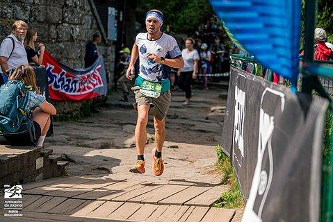 Piotr während Supermaraton Gór Stołowych 2025