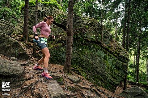 Katarzyna während Supermaraton Gór Stołowych 2025
