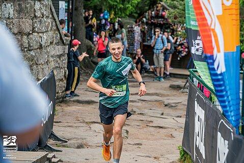 Michał während Supermaraton Gór Stołowych 2025