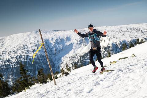 Marcin während Zimowy Ultramaraton Karkonoski 2026