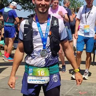 Piotr während Supermaraton Gór Stołowych 2026